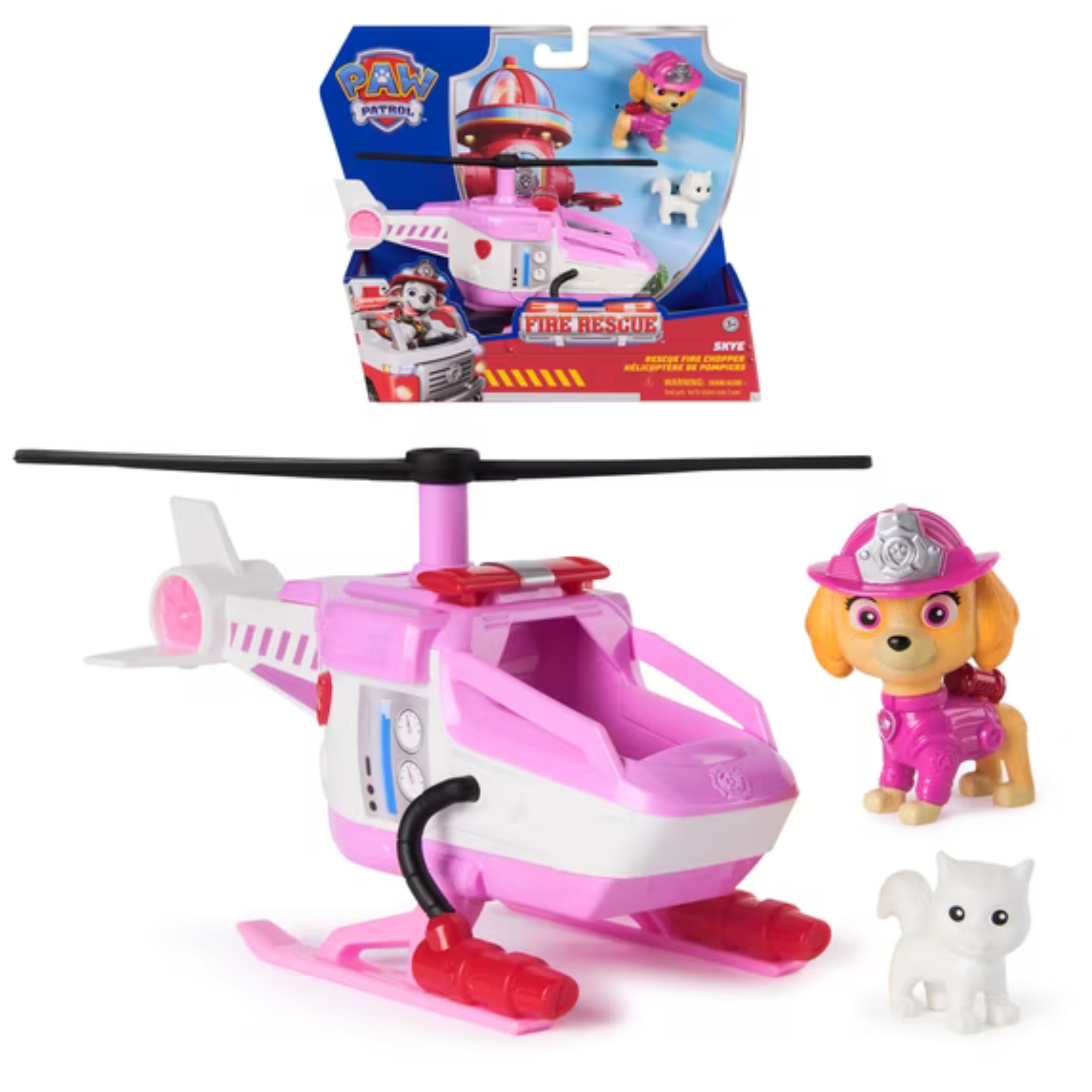 Paw Patrol Helicóptero de Rescate Bomberos de Skye